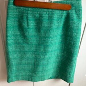 Banana Republic size 4 Tweed Emerald Pencil skirt